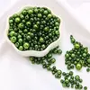 3-8mm ABS Furo Reto Pérolas de Imitação Redondas Contas Artesanais DIY Pulseira Colar Materiais para Miçangas Acessórios de Vestuário