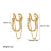 Pendientes de Borla con Circonita Chapados en Oro de 18 Quilates Estilo Minimalista Pendientes de Botón Vintage Diseño Sencillo Pendientes Transfronterizos Europeos y Americanos