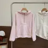 Chamarra de Forro Polar con Capucha y Media Cremallera Estilo Montaña para Exteriores Sudadera Cálida Deportiva Casual Ropa Exterior 14071