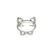 Broche de Gatinho Desenho Animado com Strass Estilo Japonês Feminino Fofo Alfinete Anti-Exposição Mini Corsage Acessórios Fixos para Roupa