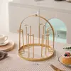 Portavasos Portavasos Bandeja para Vasos de Vidrio Taza de Té Colgante Juego de Té Estante para Tazas Estante de Almacenamiento Sala de Estar del Hogar