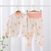 Nuevo Conjunto de Ropa de Otoño para Niños 2026, Ropa Interior para Bebés Niñas de Primavera y Otoño para Todas las Estaciones, Pijama de Cárdigan para Niños sin Costuras