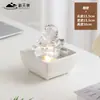 Ornamento Criativo de Vidro Lótus Água Corrente Atraindo Riqueza Entrada da Sala de Estar Circulação de Água Bola de Feng Shui Atrai Riqueza Decoração de Alto Padrão Mesa
