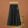Popular Falda de Satén de Verano Estilo Chino 2026 Nueva Falda Larga de Cintura Alta Falda Jacquard de Alta Gama Estilo Chino Nuevo Estilo Chino