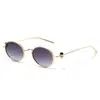 2026 Gafas de Sol Estilo Transfronterizo Nuevo Marco Ovalado con Hilo Dorado Montura Pequeña Moda para Mujer Elegantes para Hombre Protección Uv400