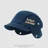 Novo chapéu de sol casual simples para bebê, chapéu de pescador de outono para crianças de comércio exterior com letras bordadas, chapéu de aba larga para meninos e meninas