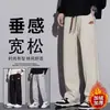 Pantalones Casuales de Alta Gama Estilo Hong Kong con Forro Polar para Hombre, Gruesos de Invierno, Marca de Tendencia, Caída Versátil, Ajuste Holgado, Pantalones Deportivos