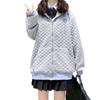 Outono e Inverno Novo Japonês Sweet Loose Retro All-match Estudante Nicho Design Waffle Jaqueta Cardigan Feminino Top