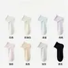 Calcetines para mujer con aroma a camelia, calcetines cortos de malla fina transpirables para primavera-verano, resistentes al olor y absorbentes del sudor, calcetines de encaje para mujer estilo universitario