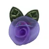Hilo de nieve hecho a mano DIY más flor trompeta de hoja tamaño pequeño flor de gasa accesorios para el cabello de bebé diadema flor decorativa accesorios para la ropa