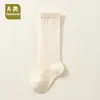 Calcetines para Bebé Recién Nacido Malla Transpirable Primavera y Verano Algodón Peinado Delgado Calcetines Largos de Encaje para Bebé Antimosquitos Venta al por Mayor