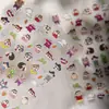 2025 Cerezas Dulces y Deliciosas Pegatinas 3D en Relieve para Uñas Decoración de Uñas Adhesiva Hecha a Mano Pegatinas Completas de Dibujos Animados
