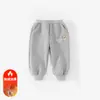 Pantalones de Otoño e Invierno para Niños y Niñas, Pantalones Deportivos Gruesos con Forro de Felpa para Bebés y Niños Pequeños, Pantalones Cálidos Casuales para Usar al Aire Libre