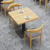 Conjunto de mesa e cadeiras para fast food espessado para lanchonetes, restaurantes de macarrão, restaurantes, churrascarias, lojas de milk tea, sobremesas e cafés