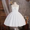 Vestido infantil de Amazon con tirantes, vestido liso con lazo para niña de las flores, vestido esponjoso de princesa para niñas, anfitrión de piano