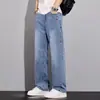 Jeans Retro Hombre 2026 Primavera Otoño Nueva Marca de Moda Americana Pierna Ancha Casual Sueltos Rectos Pantalones Largos Hombre