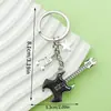 Diseño Creativo Plata Vintage Saxofón Cinta Musical Llavero Transfronterizo Más Vendido Colgante de Bolsa Pequeño Accesorio
