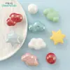 Puxador de cerâmica simples em formato de nuvem para quarto infantil, puxador de gaveta fofo e colorido em formato de bola redonda, puxador de porta de correr para armário e guarda-roupa
