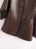 Jaqueta de Couro Haining para Mulheres, Comprimento Médio, Preta, Gola Alta, Cintura com Amarração, Jaqueta de Couro, Novo Estilo Outono e Inverno, Elegante Casaco de Couro