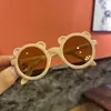 Nuevas Gafas de Sol Infantiles con Montura Redonda de Oso Gafas para Niños Gafas de Sol para Bebés Lindos Colores Dulces de Macarrón Visores Solares