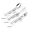 Amazon Transfronterizo Juego de Cubiertos Occidentales de Acero Inoxidable Cuchillo, Tenedor y Cuchara 24 Piezas Cuchillo para Bistec, Tenedor y Cuchara Acero Inoxidable Venta al por Mayor