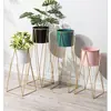 Soporte para Flores Hierro de Lujo Ligero de Pie con Soporte Exhibición de Flores Universal Sala de Estar Soporte para Flores Interior Hogar