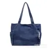 Bolsa de Mezclilla Lavada, Casual y Versátil, Moderna Bolsa Lulu, Bolso de Hombro Grande para Viajes, Bolso de Mano, Bolso Tote Retro