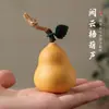 Adorno de Escritorio de Calabaza Pequeña Natural con Asa y Cabeza de Dragón para Decoración de Oficina, Colgante Retorcido a Mano al por Mayor