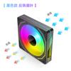 Ventilador de chasis Cool month G120 de 12 cm control de temperatura silencioso ARGB color mágico asíncrono ventilador de refrigeración de computadora de alta velocidad