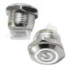 Interruptor de Botão de Pressão Metálico Curto 12mm com Luz Auto-Retornável 4 Pinos Botão de Partida Pontual Interruptor Metálico