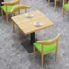 Conjunto Espesso de Mesa e Cadeiras para Fast Food Restaurante de Salgadinhos e Macarrão Restaurante Barbecue Loja de Chá com Leite Sobremesa Cafeteria Mesa e Cadeiras Mesa de Restaurante