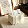 Caja de Pañuelos de Cerámica Simple, Decoración Creativa Moderna para Encimera, Caja de Pañuelos Irregular para Mesa de Café de Hotel