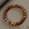 Pulsera de Material Antiguo de Ciprés de Acantilado Taihang Estilo Étnico Pulsera de Madera Juguete Escultura en Madera Cuentas Budistas Pulsera de Cuentas de Oración Wenwan Mayoreo