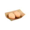 Caja de Papel Kraft Desechable para Box Lunch, Caja de Papel con Forma de Barco, Charola para Snacks de Papas Fritas, Plato de Papel para Brochetas de Pollo Frito, Caja para Llevar
