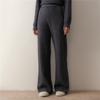 Calça de Cashmere Macio de Alta Qualidade, Peça Externa Solta Feminina, Versão Reta Larga, Calça de Tricô Casual Espessada com Caimento Largo
