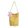 Bolso Cubo de Verano Hueco Tallado a Mano Estilo Ins Coreano, Bolso Cruzado de Hombro Casual de Moda Simple para Mujer