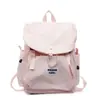 Mochila com Cordão Cor Sólida Estilo Japonês Cordão Mochila Feminina Verão 2025 Simples Leve Casual Roupas de Trabalho Pequena Mochila para Exterior