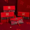 Novo Envelope Vermelho de Tecido Especial para Casamento, Envelope Vermelho Bordado para Noivado, Cerimônia do Chá de Casamento, Taxa de Mudança para os Pais, Envelope Vermelho de 10.000 Yuan
