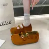 Zapatos retro estilo francés Mary Jane para mujer, nuevos mocasines de suela gruesa para aumentar la altura del otoño 2026 para combinar con faldas, zapatos de un solo color de corte bajo