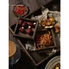 Accesorios para fotos de bandeja de comida vintage, bandeja de frutas secas, artículos decorativos atmosféricos para posar, fotografía de productos de repostería