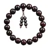 Pulseira de Madeira de Pau-Rosa Africano de Folhas Pequenas de Alta Densidade Estrela Dourada, Pulseira de Sândalo Estrela Dourada, Contas de Oração Budistas