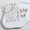 Pegatinas para Uñas con Estampado de Leopardo Sexy en Relieve Zm Nuevo Color Maillard de Celebridad de Internet Parches Personalizados para Uñas Otoño