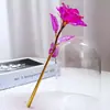 Regalo de vacaciones para mamá, novia, cumpleaños, ramo de rosas con lámina dorada, regalo de San Valentín para esposa, maestra, diosa, moderno y simple