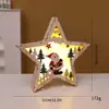 Decorações de Natal Pingentes Luminosos de Madeira Decoração de Árvore de Natal Pingentes Pequenos Presentes de Natal Atacado Transfronteiriço