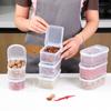 Caja Divisoria para Especias de Cocina, Compartimento para Ingredientes Frescos, Caja de Embalaje de Plástico Sellada, Caja de Almacenamiento para Especias como Anís Estrellado y Canela