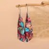 Estilo Étnico Geométrico Color Colgante Pino Emperador Pendientes de Mujer Pendientes Creativos