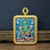 Cultural y Creativo Personalizable Tara Verde Tibetana Varios Tamaños Tridimensional Pintado a Mano Tsa-tsa Colgante Thangka Adorno de Mesa Colgante Venta al por Mayor