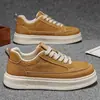 Zapatos de Hombre 2026 Otoño Nuevos Casuales de Caña Baja Suela Gruesa de Cuero Versátiles Resistentes al Desgaste Antideslizantes Impermeables Zapatillas Deportivas