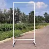 Accesorios para bodas: marco de escenario móvil para actuación, fondo decorativo, marco de hierro con ruedas, pantalla cuadrada de hierro forjado de utilería.