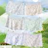 Ropa interior para niños de color claro con estampados, hecha de algodón puro y modal, Serie de bóxers transpirables para niños, Modelo 2